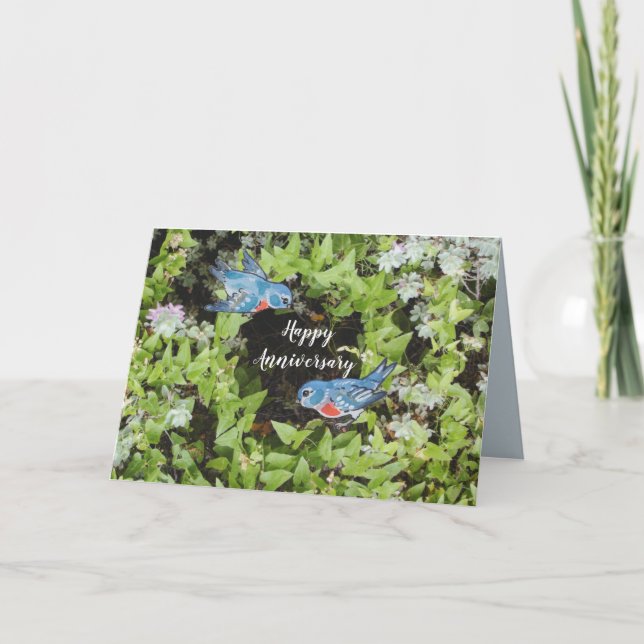 Tarjeta Aniversario Botánico de Floral de Marfil (Anverso)