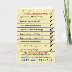 TARJETA ANIVERSARIO - CUESTIONARIO DE MATRIMONIO -