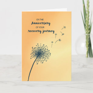 Tarjeta Aniversario de 12 Step Recovery Dandelion