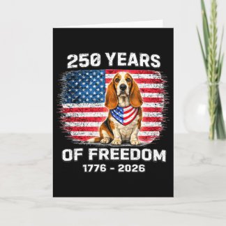 Tarjeta Aniversario de 250 años de Estados Unidos Perro de