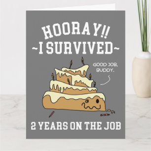 Tarjeta Aniversario de 2 Años en el Trabajo