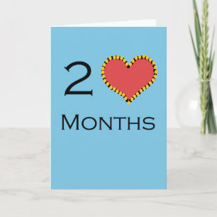 Tarjeta Aniversario de 2 meses