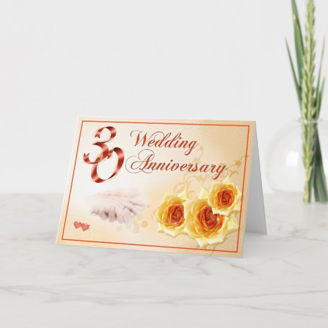 Tarjeta Aniversario de 30 Bodas (Anverso)