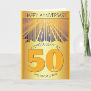 Tarjeta Aniversario de 50 años sobrio Paso 12 de Rayo Do
