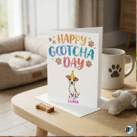 Aniversario de adopción de perro lindo Feliz día d