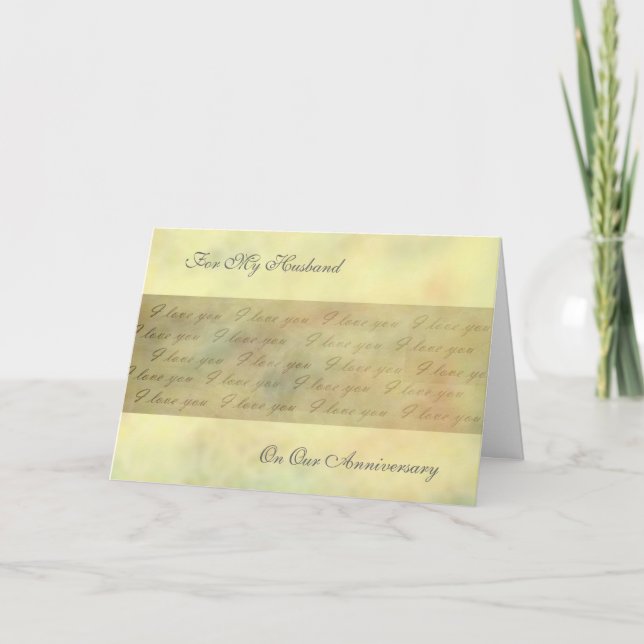 Tarjeta Aniversario de amor romántico (Anverso)