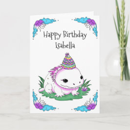 Tarjeta Aniversario de Axolotl personalizado con página de