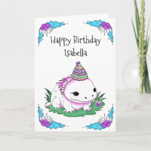 Tarjeta Aniversario de Axolotl personalizado con página de