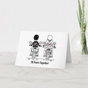 Tarjeta Aniversario de boda de motocicleta para motociclis