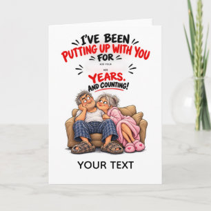 Tarjeta Aniversario de boda divertido personalizado
