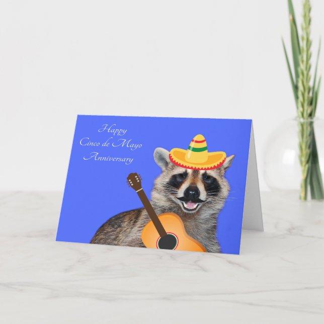 Tarjeta Aniversario de boda en Cinco de Mayo (Anverso)