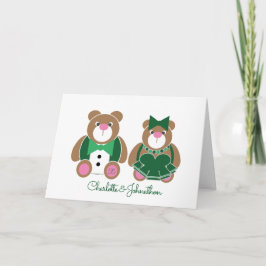 Tarjeta Aniversario de boda esmeralda del oso de peluche