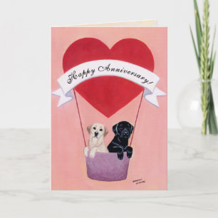Tarjeta Aniversario de Boda Labradores