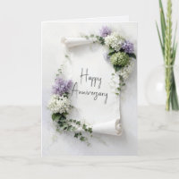 Aniversario de Boda Pergamino Lilas e Hydrangeas