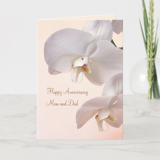 Tarjeta Aniversario de boda poner crema blanco de las (Anverso)