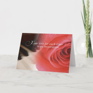 Tarjeta Aniversario de boda, subió en piano