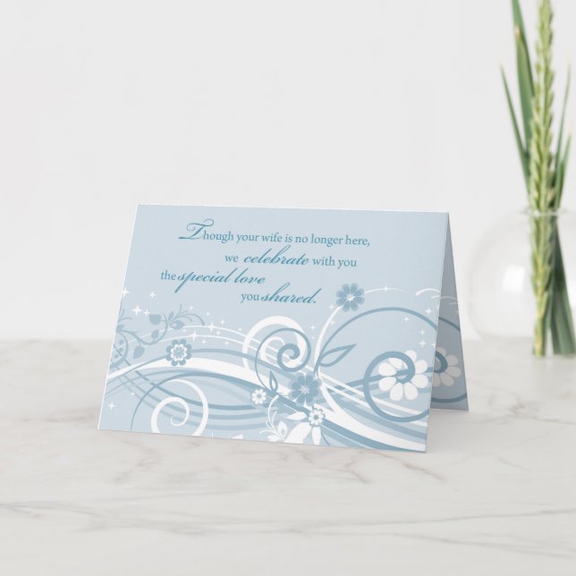 Tarjeta Aniversario de Boda viuda tras pérdida de esposas  (Anverso)