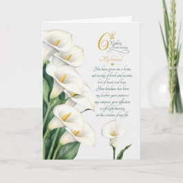 Tarjeta Aniversario de bodas 6º Sentimental Calla Lily