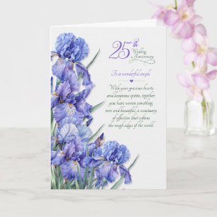 Tarjeta Aniversario de bodas de 25 años de la pareja Iris 