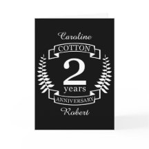 Aniversario de bodas de algodón 2 años casados