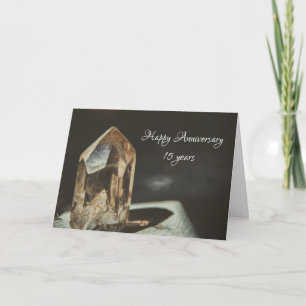Tarjeta Aniversario de bodas de cristal tradicional 15 año