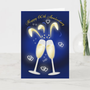 Tarjeta Aniversario de bodas de diamante número 60