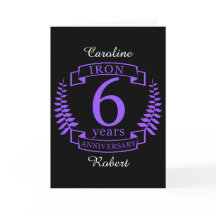 Aniversario de bodas de hierro 6 años