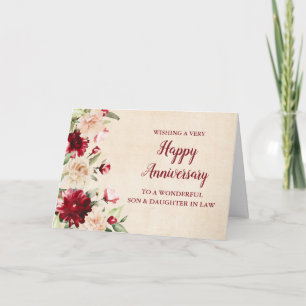 Tarjeta Aniversario de bodas del hijo y la nuera