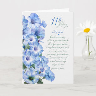 Tarjeta Aniversario de bodas número 11 sentimental Morning