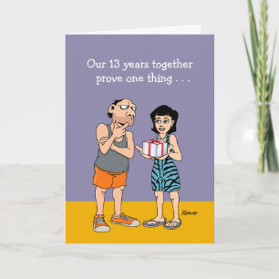 Tarjeta Aniversario de bodas número 13 divertido