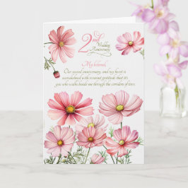 Tarjeta Aniversario de bodas número 2 Sentimental Cosmos R