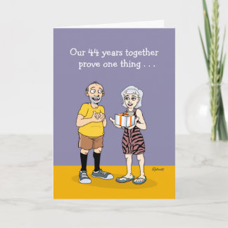 Tarjeta Aniversario de bodas número 44 divertido