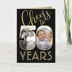 Tarjeta Aniversario de Bodas número 50 Brindis por 50 Años