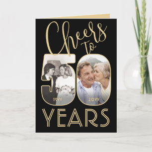 Tarjeta Aniversario de Bodas número 50 Brindis por 50 Años