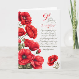 Tarjeta Aniversario de bodas número 9 sentimental con amap