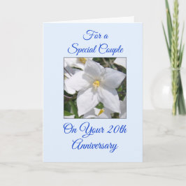 Tarjeta Aniversario de bodas personalizado de 20 años con 
