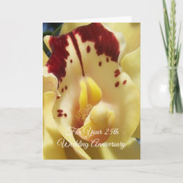 Tarjeta Aniversario de bodas personalizado de orquídea 25 