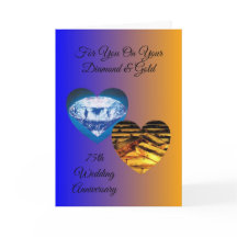 Aniversario de Bodas Personalizado Diamante Oro 75