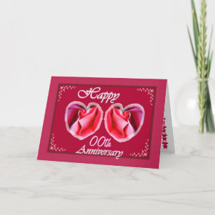 Tarjeta Aniversario de bodas xx FERN Lleno Corazón
