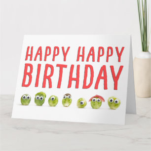 Tarjeta Aniversario de brotes divertidos - Hermano de rega