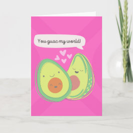 Tarjeta Aniversario de Cute Aguacates