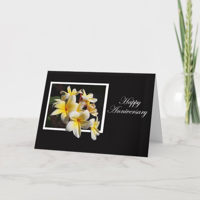 Tarjeta Aniversario de Frangipani (Anverso)