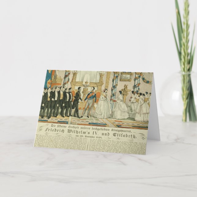 Tarjeta Aniversario de Frederick Guillermo IV y el suyo (Anverso)