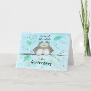 Tarjeta Aniversario de Hermana Gay y Esposa Cuidad Aves