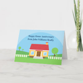 Tarjeta Aniversario de Hogar Feliz Realtor Personalizado