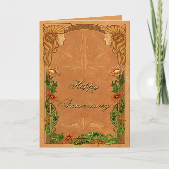 Tarjeta Aniversario de Jugendstil (Anverso)