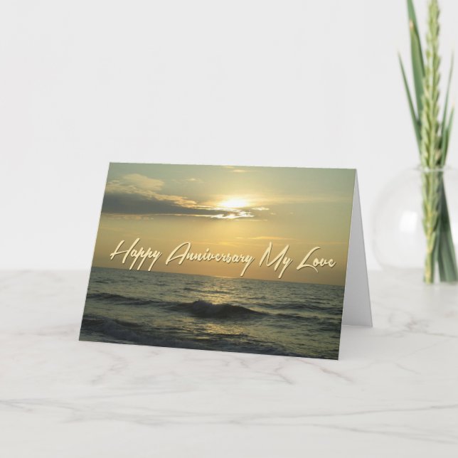 Tarjeta Aniversario de Kure Beach Sunrise (Anverso)