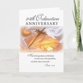 Tarjeta Aniversario de la 25ª Ordenación, Vela cruzada