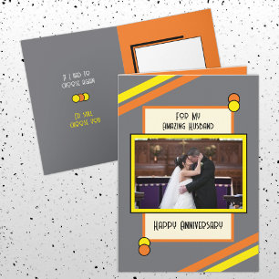 Tarjeta Aniversario de la asombrosa foto de un esposo nara
