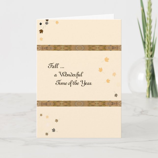 Tarjeta Aniversario de la boda de otoño para el marido (Anverso)